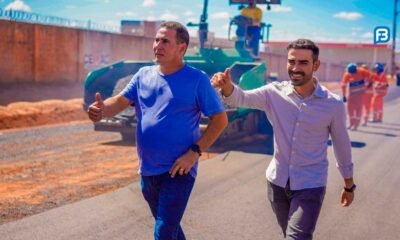 Prefeito Junior Marabá acompanha pavimentação do Novo Mimoso, em Luís Eduardo Magalhães
