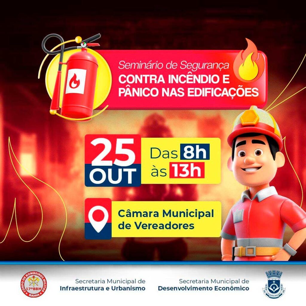 Seminário de Segurança contra Incêndio e Pânico nas Edificações acontece no dia 25 de outubro