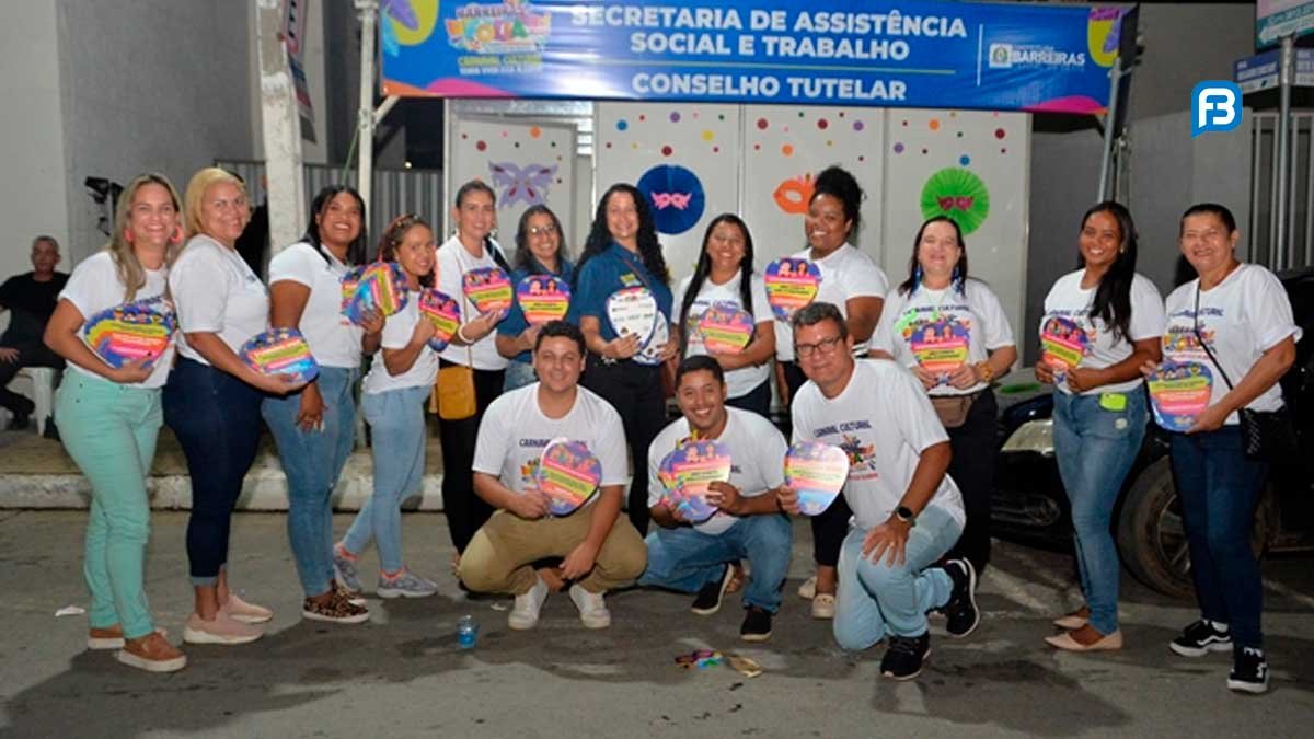 Secretaria de Assistência Social e Conselho Tutelar promovem ações de conscientização no Carnaval Cultural do Barreiras Folia 2024