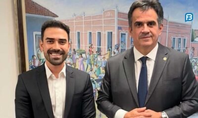 Senador Ciro Nogueira recebe prefeito Junior Marabá