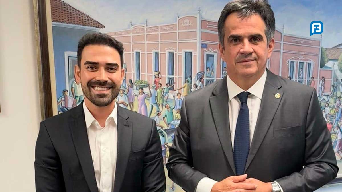 Senador Ciro Nogueira recebe prefeito Junior Marabá