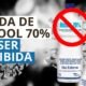 Proibição da venda do álcool 70% líquido