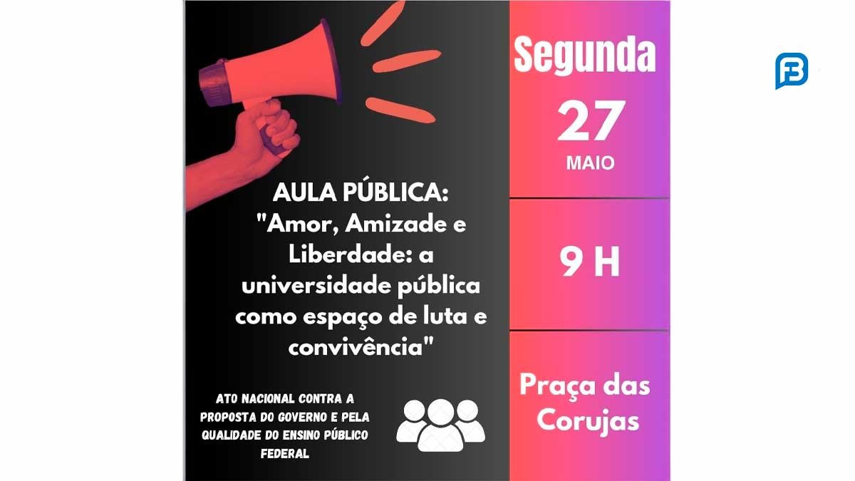 Aula pública na Praça das Corujas debate papel da universidade pública
