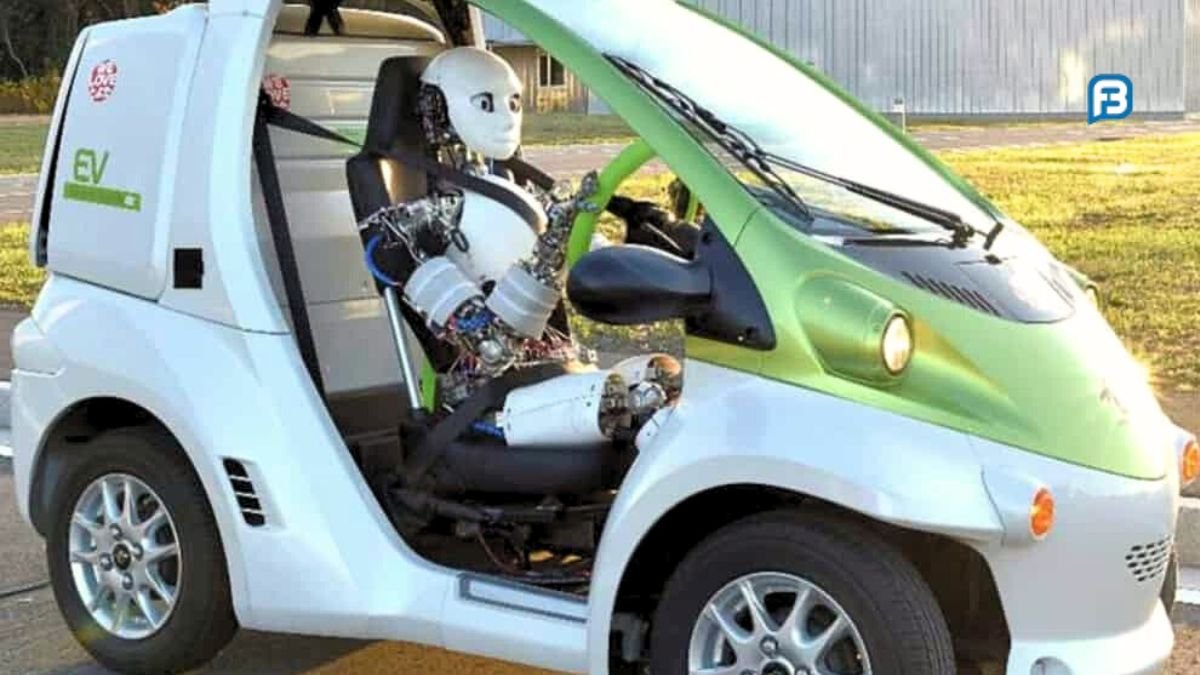 Robô humanoide dirige carro elétrico no Japão