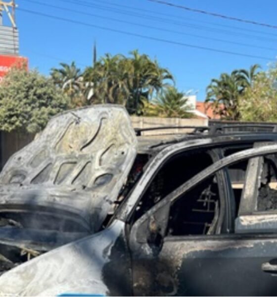 Motorista e filhos escapam de carro em chamas em Luis Eduardo Magalhães