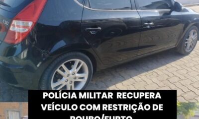 PM recupera veículo com restrição de roubo em Bom Jesus da Lapa