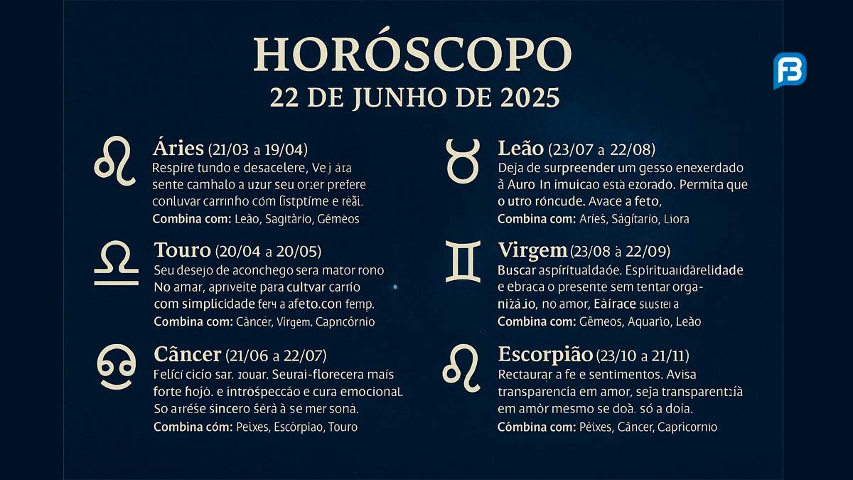 Horóscopo 22 de junho traz leveza, intuição e afeto verdadeiro - Fala ...