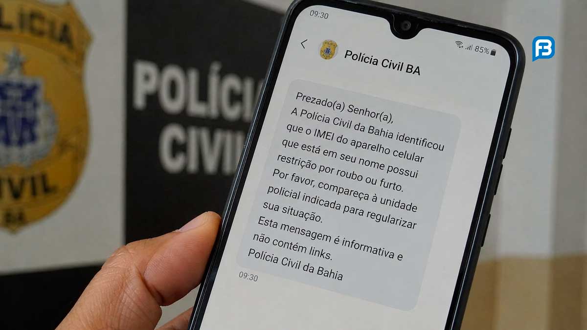 Polícia Civil notifica quem usa celular roubado na Bahia
