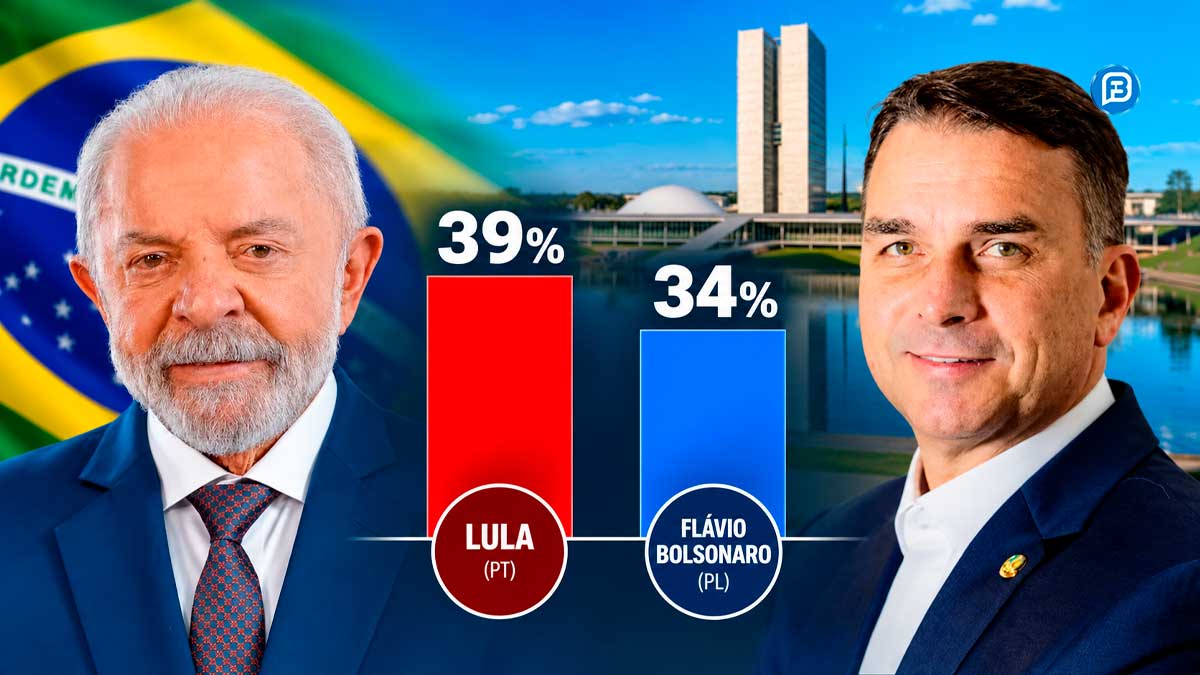 INDEXA/BROADCAST: Distância entre Lula e Flávio chega a 5 pontos