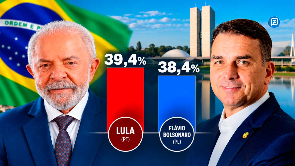 MEIO/IDEIA: Apenas 1 ponto separa Lula e Flávio na reta final