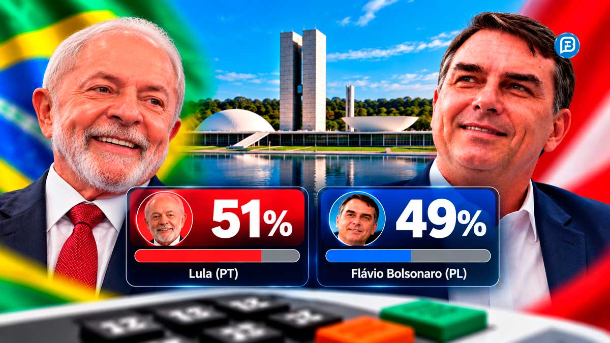 VOX BRASIL: Lula aparece com 51% e Flávio com 49% em nova pesquisa do segundo turno