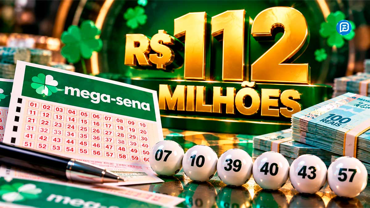 Mega-Sena acumula novamente e prêmio sobe para R$ 112 milhões