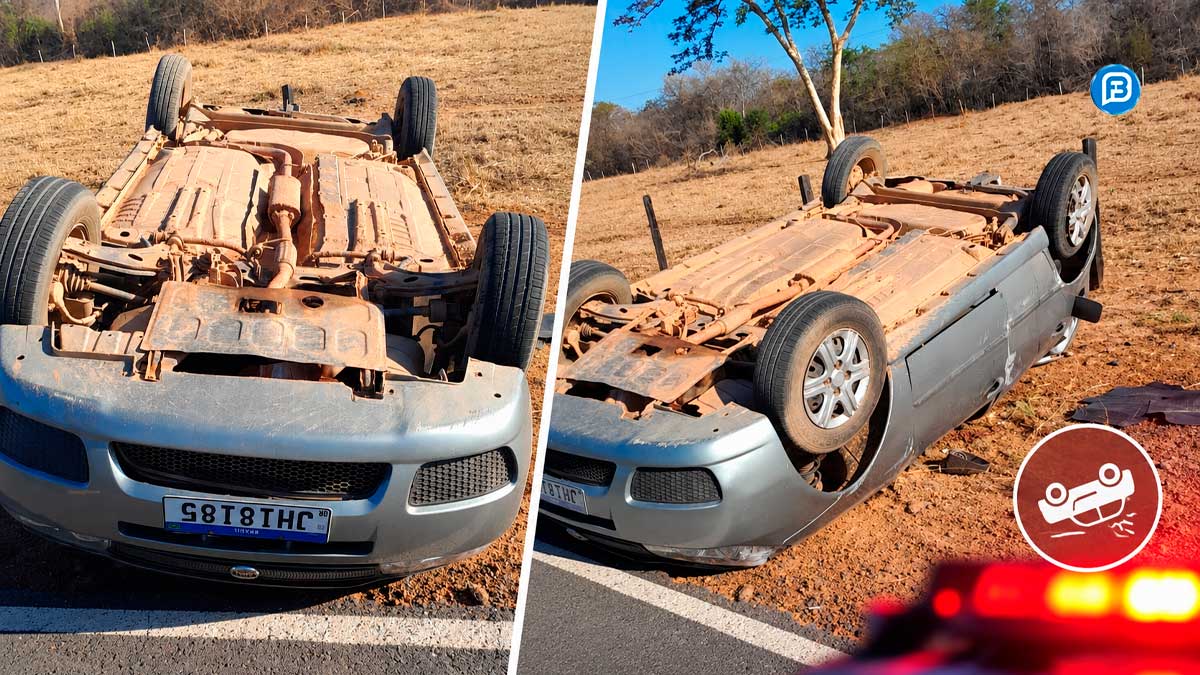 Capotamento deixa feridos na estrada entre Missão e Angical
