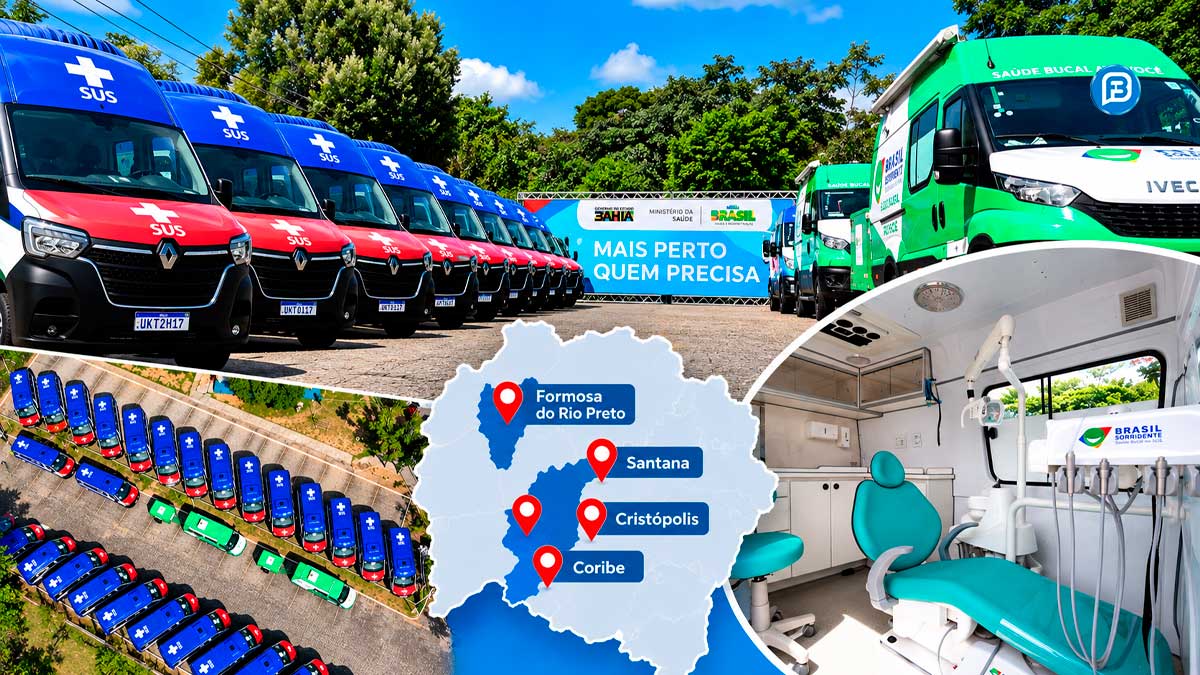 Coribe, Cristópolis, Formosa e Santana recebem vans do SUS