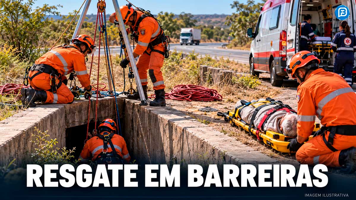 Idoso é resgatado de bueiro de cinco metros em Barreiras