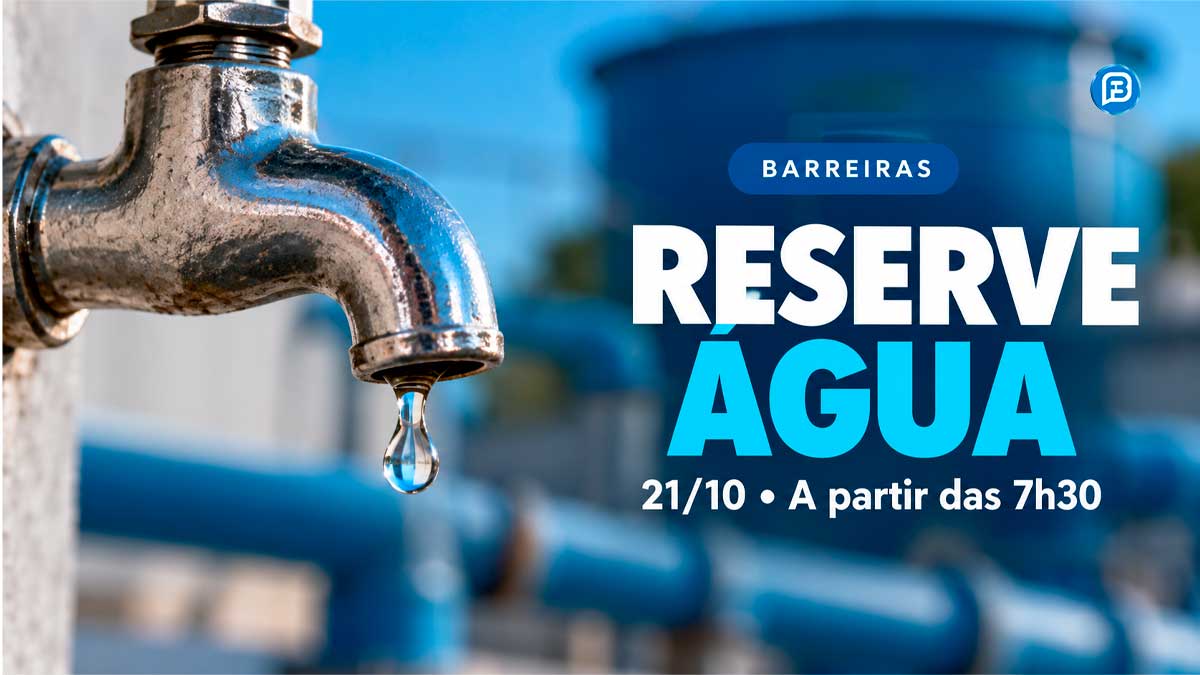 Barreiras terá abastecimento de água suspenso nesta quarta