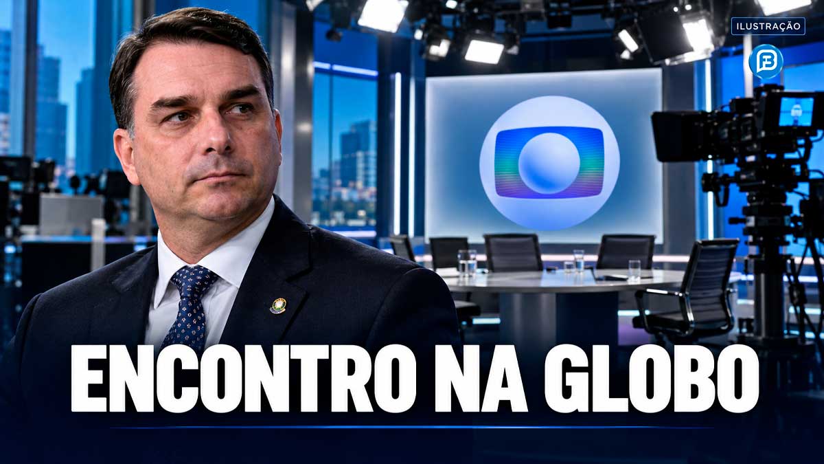 Flávio Bolsonaro almoça na Globo; Sidônio cobra imparcialidade